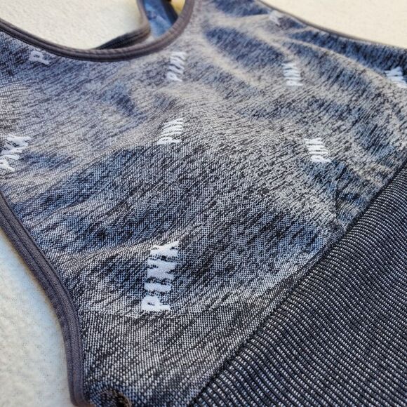 PINK Victoria's Secret Active Seamless Gray and Black Sports Bra - Picture 5 of 10